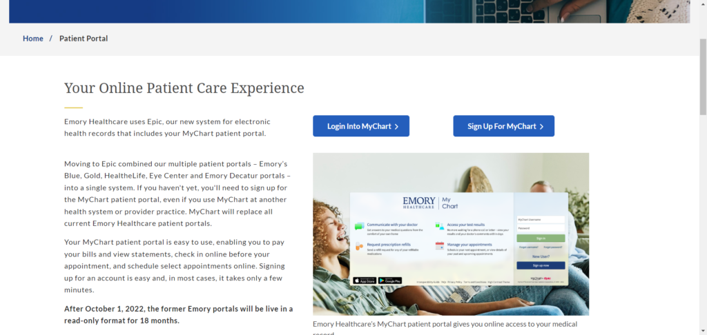 Emory Patient Portal