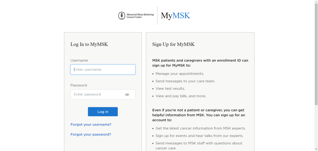 MyMSK Patient Portal