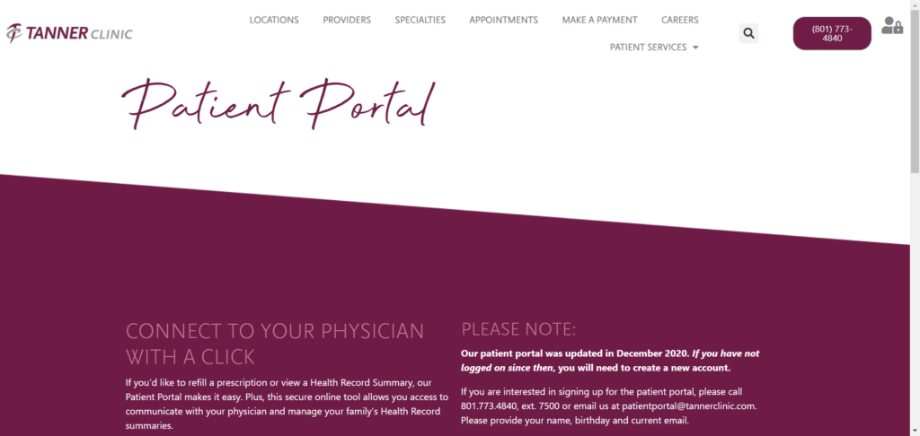 Tanner Clinic Patient Portal