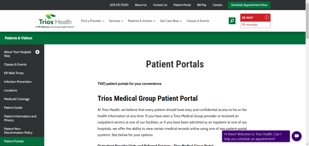 Trios Patient Portal