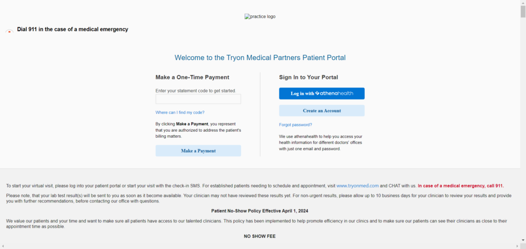 Tryon Medical Patient Portal