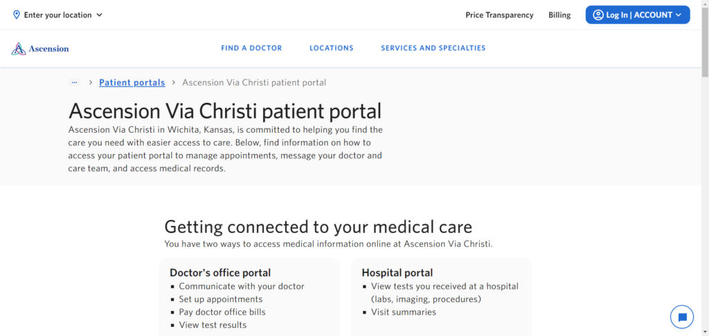 Via Christi Patient Portal