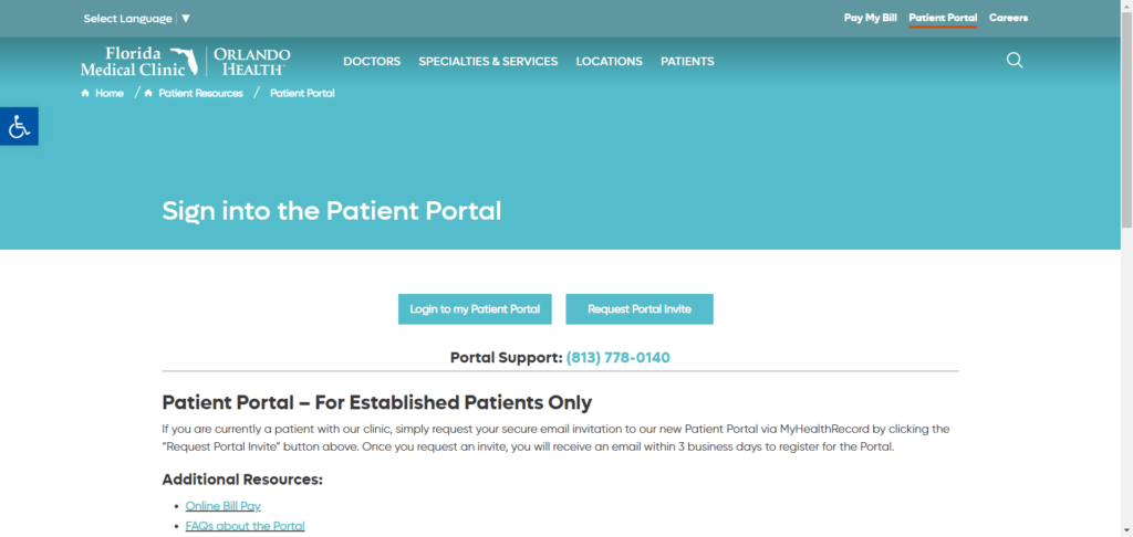 Florida Medical Clinic Patient Portal