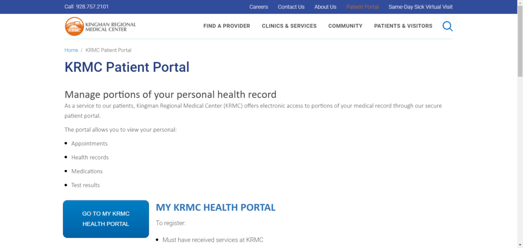 KRMC Patient Portal